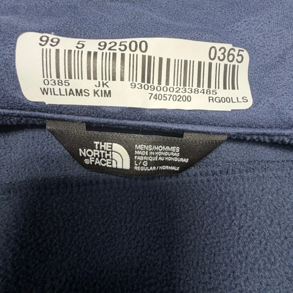 The North Face Men's Softshell Jacket L Navy‎ Fleece Lined Zip Pockets